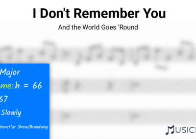 I Don’t Remember You | And the World Goes ‘Round